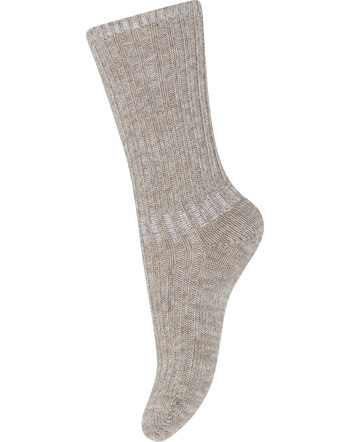 MP Denmark Wollsocken 'Quinn' aus Merinowolle - Light Brown Melange
