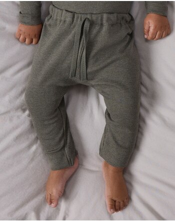 Name it Baby-Bundhose aus Bio-Baumwolle und Modal mit Bindebändern NBNKAB - Dusty Olive
