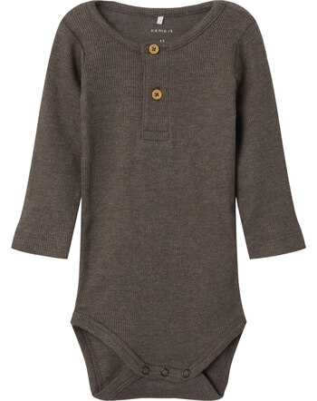 Name it Baby-Langarmbody aus Bio-Baumwolle und Modal NBMKAB - Morel