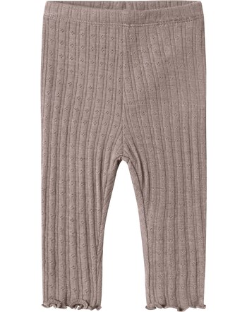 Name it Baby-Leggings made of merino wool and silk NBFWOSSA - Antler