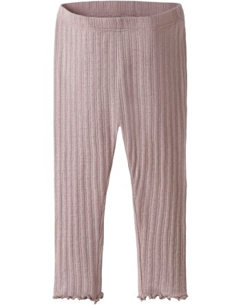 Name it Baby-Leggings made of merino wool and silk NBFWOSSA - Shadow Gray