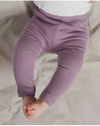 Name it Baby-Leggings aus Bio-Baumwolle und Modal mit Rippstruktur NBNKAB - Elderberry