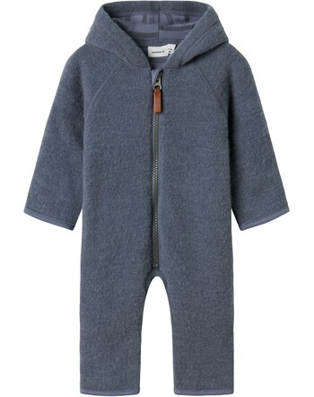 Name it Baby-Overall aus 100 % Merinowolle mit Reißverschluss NBMWMINO - Folkstone Gray