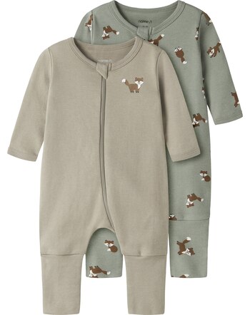 Name it Baby-Schlafanzüge im 2er-Pack aus 100 % Baumwolle mit Füchsen NBMNIGHTSUIT - Shadow