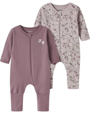 Name it Baby-Schlafanzug im 2er-Set aus 100 % Baumwolle NBFNIGHTSUIT - Violet Ice