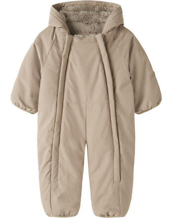 Name it Baby-Schneeanzug mit Teddy-Futter und Kapuze NBNSNOW - Silver Mink