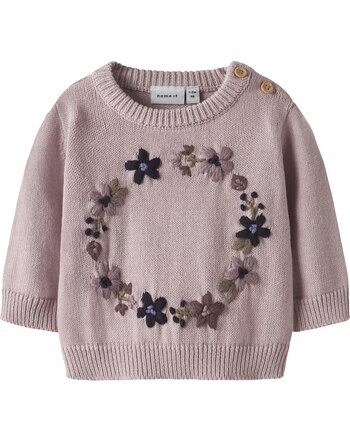 Name it Baby-Strick-Pullover aus 100% Bio-Baumwolle NBFOPAIR - Burnished Lilac