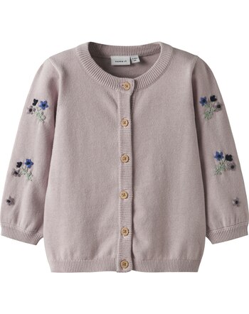Name it Baby-Strickjacke aus 100% Bio-Baumwolle NBFNUSSY - Burnished Lilac