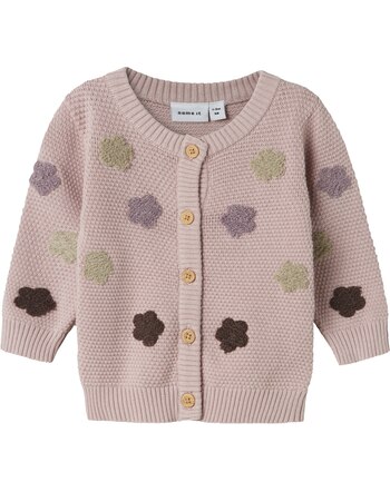 Name it Baby-Strickjacke aus 100% Bio-Baumwolle NBFNYNNA - Burnished Lilac