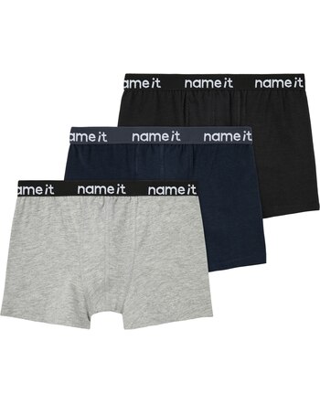 Name it Boxershorts aus Bio-Baumwolle 3er-Pack NKMBOXER - Black