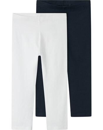 Name it Capri-Leggings im Doppelpack aus Baumwolle NKFVIVIAN - Bright White