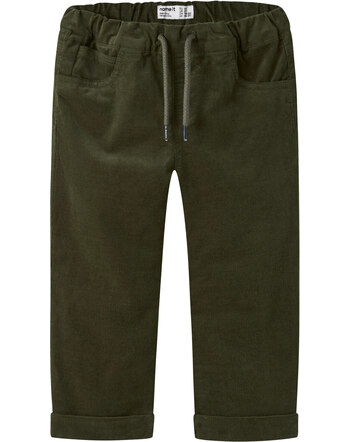 Name it Cord-Hose aus Baumwolle mit Bindebändern NMMBEN - Olive Night