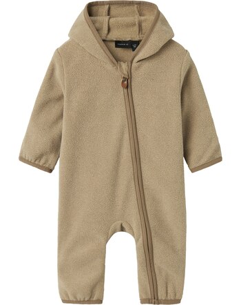 Name it Fleece-Overall mit Kapuze NBNMEEKO - Timber Wolf