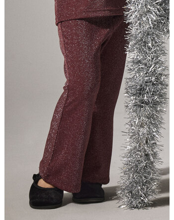 Name it Glitzer-Hose NMFROISIN - Burgundy