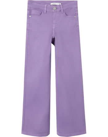 name it wide twill Pants NKFPOLLY aster purple