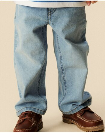 Name it Straight-Fit-Jeans aus Baumwolle NMMRYAN - Light Blue Denim