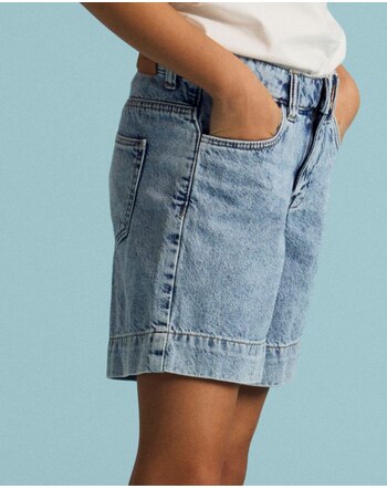 Name it Jeans-Longshorts aus 100 % Baumwolle NKFROSE - Light Blue Bleached Denim