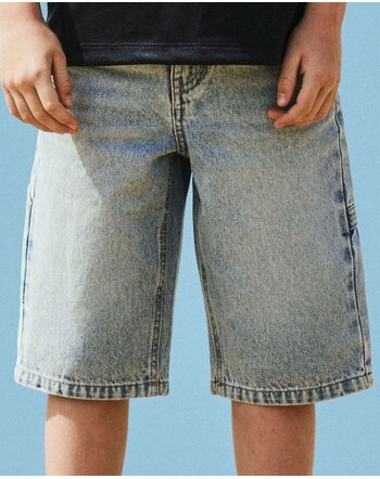Name it Jeans-Shorts aus 100 % Baumwolle NKMRYAN - Light Blue Bleached Denim