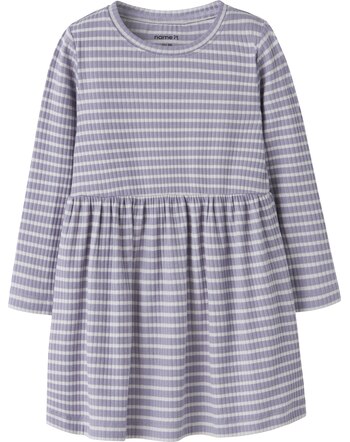Name it Kleid aus Baumwolle mit Rippstruktur NKFVEMMA - Lavender Gray