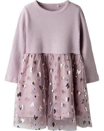 Name it Kleid aus Bio-Baumwolle mit Tüllrock und Glitzer NMFROSALLY - Keepsake Lilac