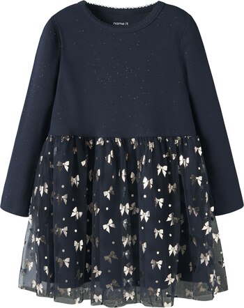 Name it Kleid aus Bio-Baumwolle mit Tüllrock und Glitzer NMFROSALLY - Navy Blazer