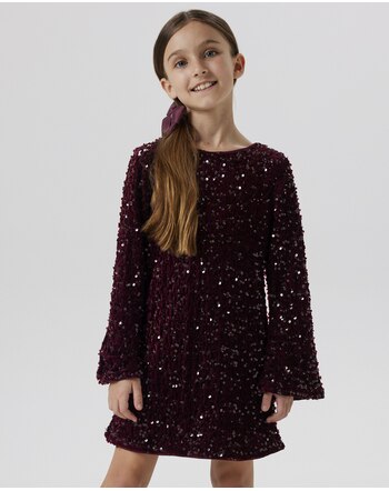 Name it Kleid mit Pailletten NKFRUSITTA - Burgundy