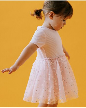 Name it Kleid mit Tüllrock NMFFLORAL - Cradle Pink