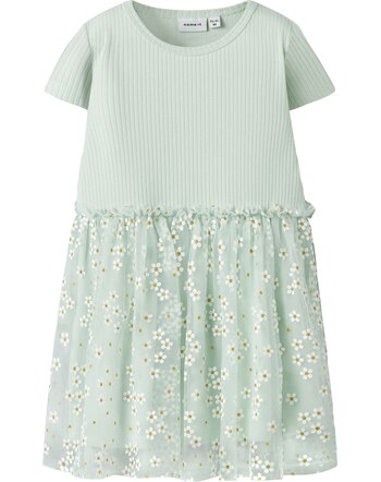 Name it Kleid mit Tüllrock NMFFLORAL - Pale Aqua
