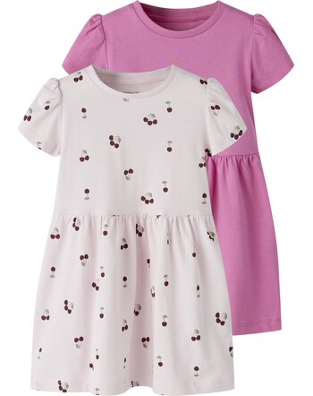 Name it Kleider im Doppelpack aus 100 % Baumwolle NMFVIVIA - Strawberry Moon
