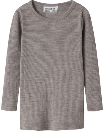 Name it Langarmshirt aus 100 % Merinowolle mit Rippstruktur NMNWAX NOOS - Satellite