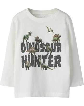 Name it Langarmshirt aus 100 % Baumwolle mit Dino-Print NMMVOTO - Cloud Dancer