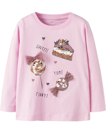 Name it Langarmshirt aus 100% Baumwolle mit Süßigkeiten NMFNINNA - Sweet Dreams
