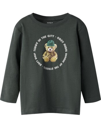 Name it Langarmshirt aus 100 % Baumwolle mit Teddy-Print NMMVOTO - Urban Chic