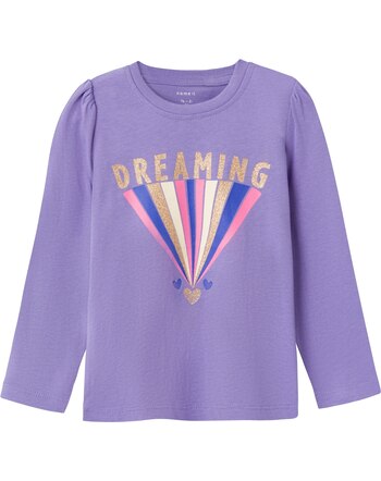 Name it Langarmshirt aus 100% Baumwolle NMFLARA - Aster Purple 