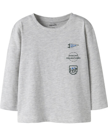 Name it Langarmshirt aus 100 % Bio-Baumwolle NMMOBRIAN - Light Grey Melange