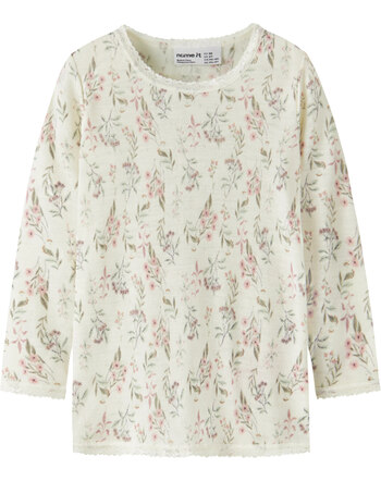 Name it Langarmshirt aus 100 % Merinowolle mit Ajourmuster NMFWANG NOOS - Snow White