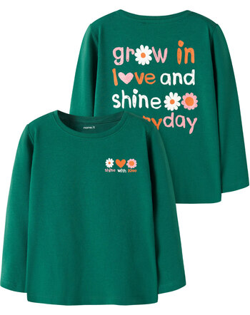 Name it Langarmshirt aus Bio-Baumwolle mit buntem Print NMFLINAS - Evergreen