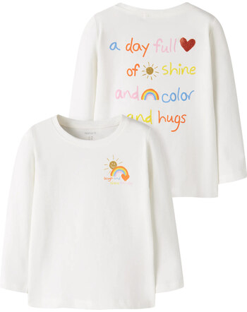 Name it Langarmshirt aus Bio-Baumwolle mit buntem Print NMFLINAS - Cloud Dancer