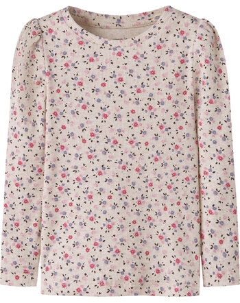 Name it Langarmshirt aus Bio-Baumwolle mit Rippstruktur NMFNICOLE - Peyote Melange