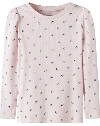Name it Langarmshirt aus Bio-Baumwolle mit Rippstruktur NMFNICOLE - Raindrops On Roses