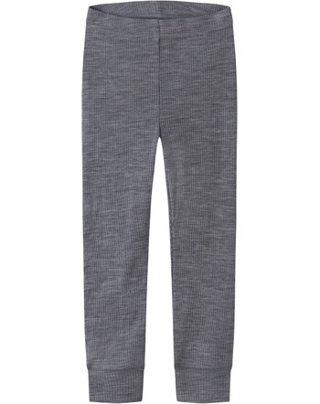 Name it Leggings aus 100 % Merinowolle mit Rippstruktur NMNWAX NOOS - Folkstone Gray