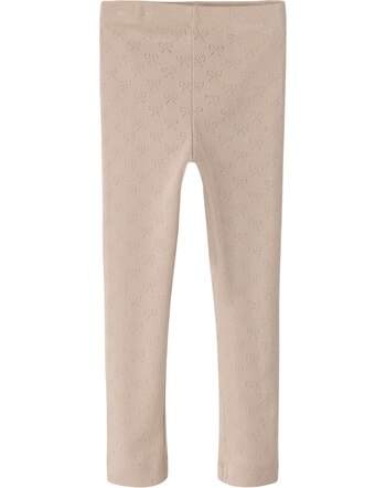 Name it Leggings aus 100% Bio-Baumwolle mit Lochmuster NMFSIF - Feather Gray