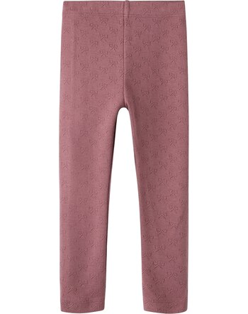 Name it Leggings aus 100% Bio-Baumwolle mit Lochmuster NMFSIF - Wistful Mauve