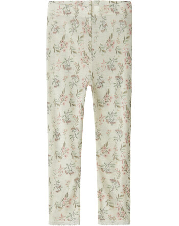 Name it Leggings aus 100 % Merinowolle mit Ajourmuster NMFWANG NOOS - Snow White