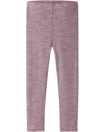 Name it Leggings aus 100 % Merinowolle mit Ajourmuster NMFWANG NOOS - Toadstool