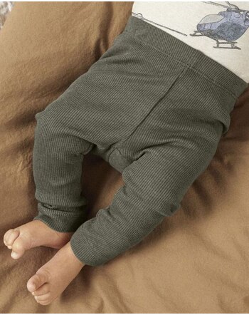 Name it Leggings aus Bio-Baumwolle und Modal NBNKAB - Dusty Olive