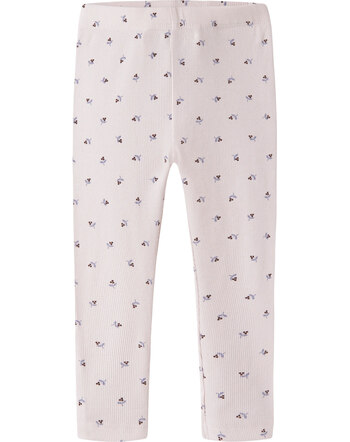Name it Leggings aus Bio-Baumwolle mit Rippstruktur NMFNICOLE - Raindrops On Roses