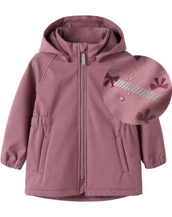 Name it Outdoor-Jacke mit magischem Schleifen-Print und abnehmbarer Kapuze NMFALFA - Wistful Mauve
