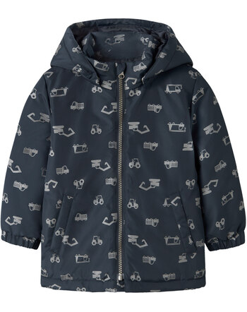 Name it Outdoor-Jacke mit refeltierendem Baustellenfahrzeugen-Print NMMMAX - Dark Sapphire