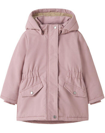 Name it Parka-Jacke mit Teddyfutter und abnehmbarer Kapuze NMFMARLOW - Woodrose